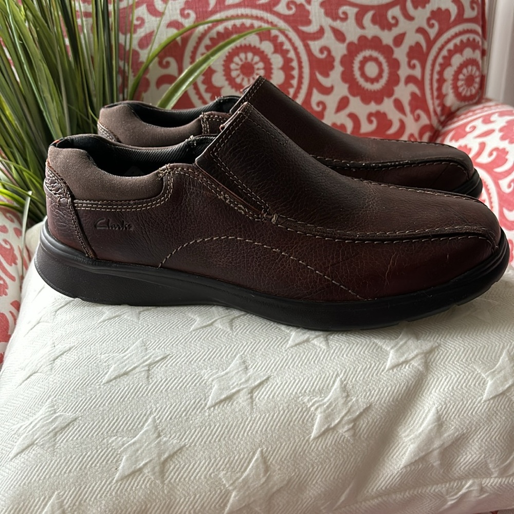 NEW in Box Collection by Clarks Cotrell Step Loafer Slip On Brown Mens Size 10 M